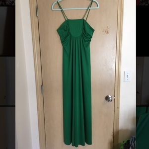 Vintage green floor length dress